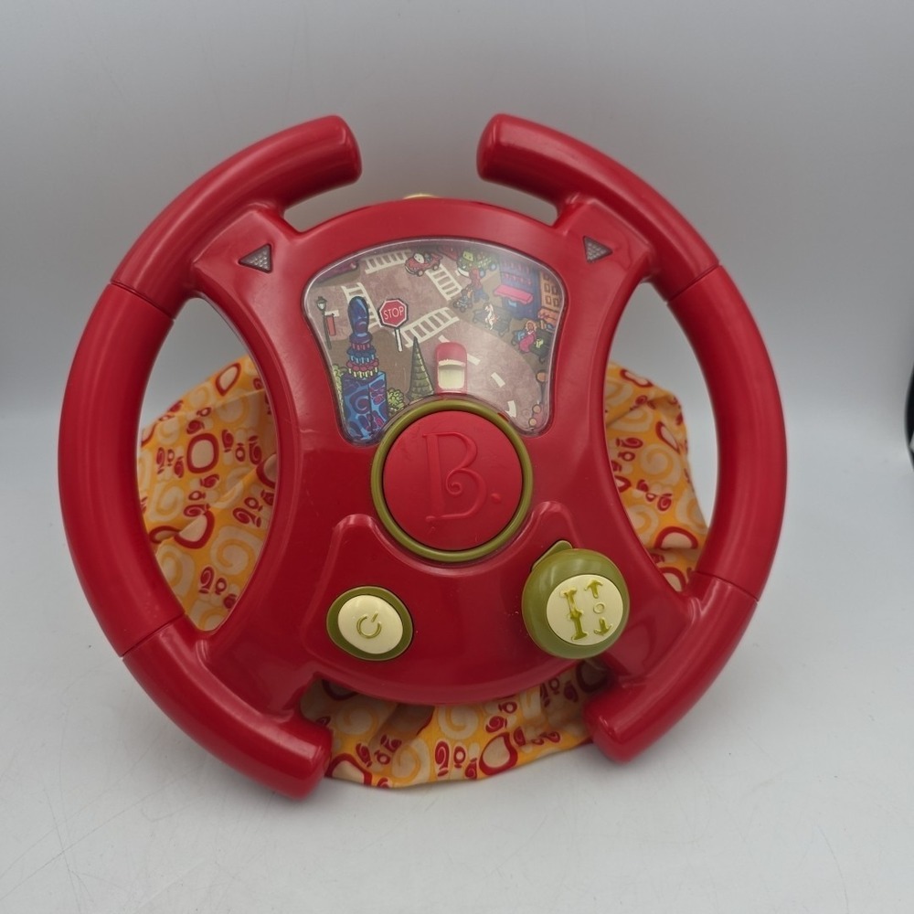 Vintage B Driven Baby You Can Dive Your Car Driving‎ Wheel Toy Works Tested
